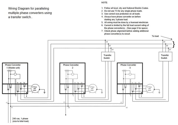 Rotary Phase Converter Wiring Diagram - Electric Problems