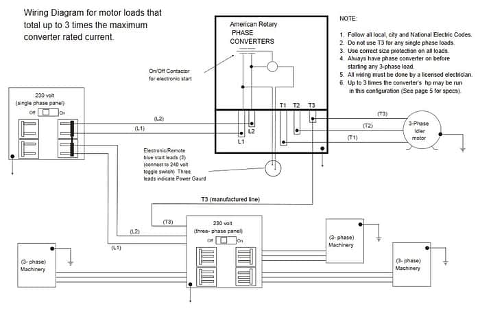 Rotary Phase Converter Wiring Diagram Electric Problems